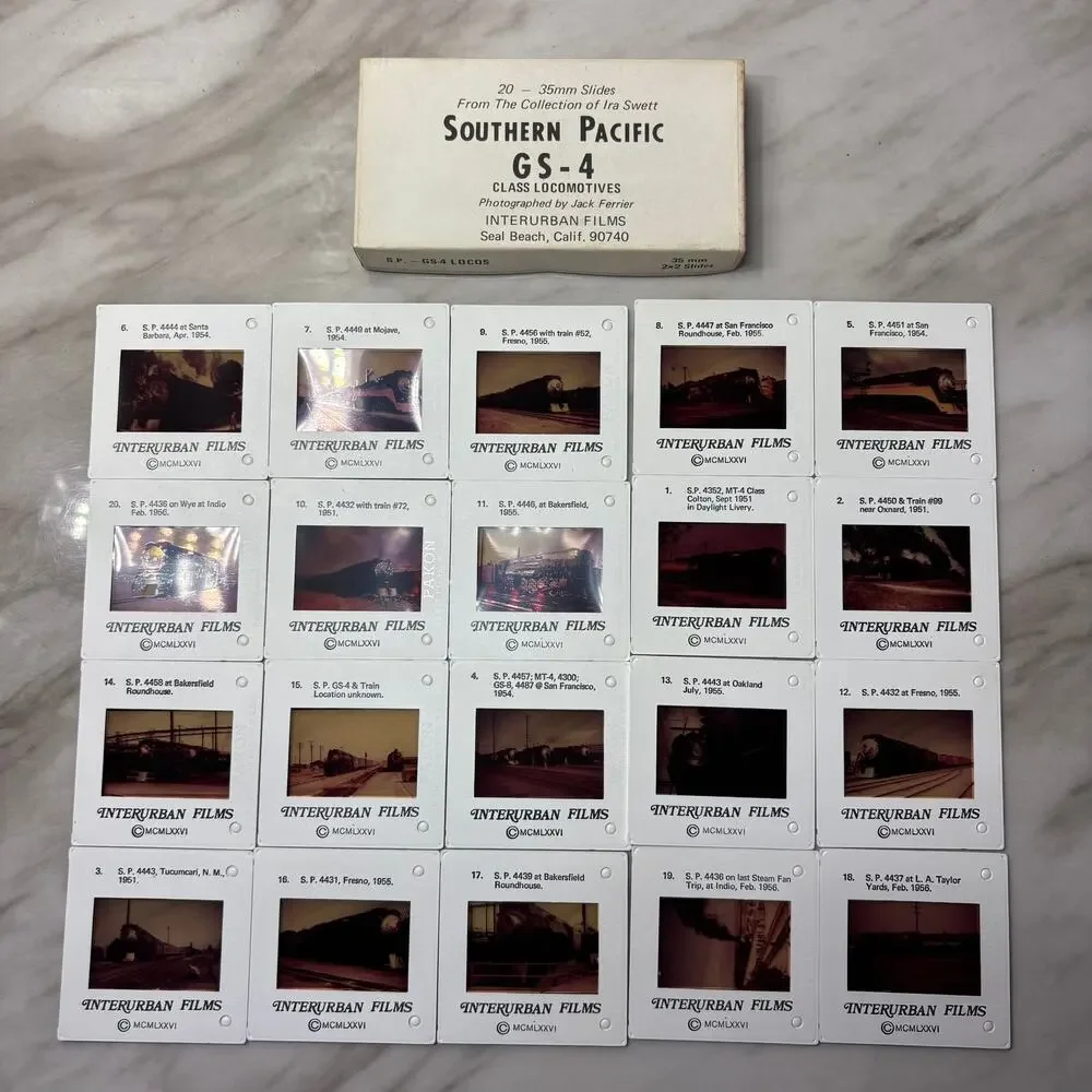 Vintage Southern Pacific GS-4 35mm Film Slides Set of 20